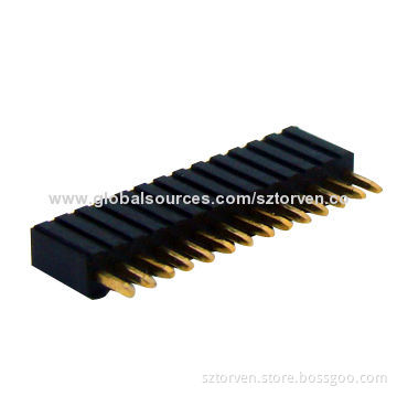 Female Header, 1.27mm Single Row Straight, 4.6mm Dip Type Height